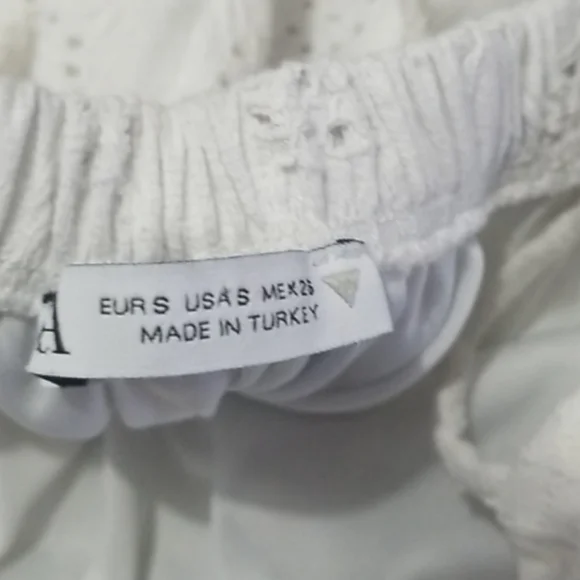 SOLD• Zara White Eyelet Maxi A-line Dress Small - Picture 5 of 6